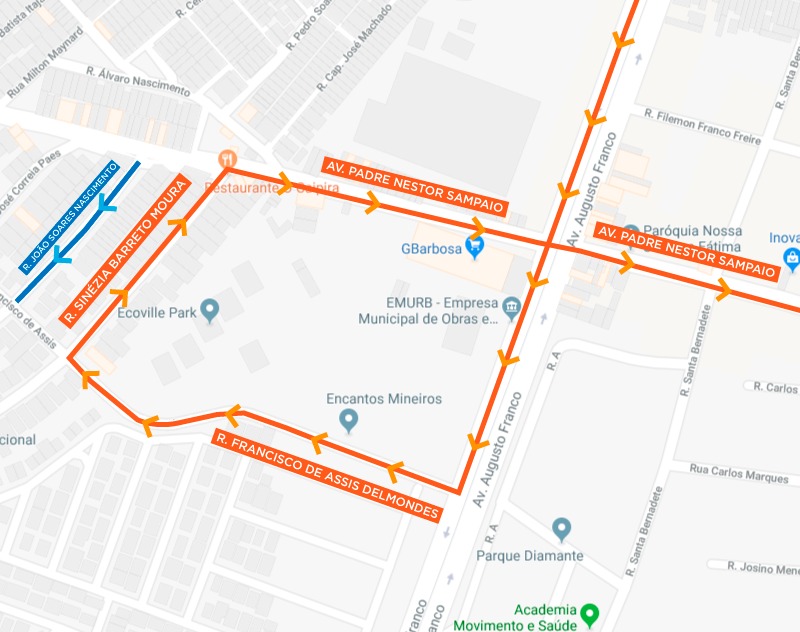 SMTT fará mudança de circulação na avenida Augusto Franco a partir de setembro