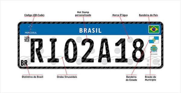 Placa para veículos com padrão Mercosul é lançada no Rio de Janeiro