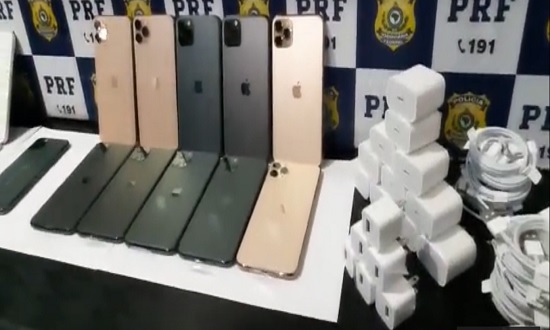 PRF apreende iphones contrabandeados que seriam vendidos em Aracaju