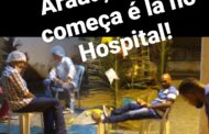 Servidores do município de Arauá são flagrados acendendo fogueira e confraternizando em frente a hospital durante a pandemia