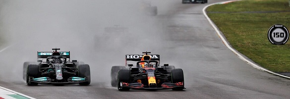 Hamilton erra e Verstappen vence o GP da Emília-Romanha de F1