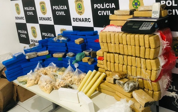 Polícia Civil prende dois traficantes e apreende 200 quilos de cocaína, crack e maconha em Sergipe