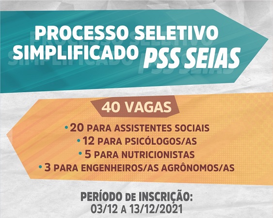 Governo de Sergipe lança edital com 40 vagas para PSS da Secretaria de Inclusão e Assistência Social