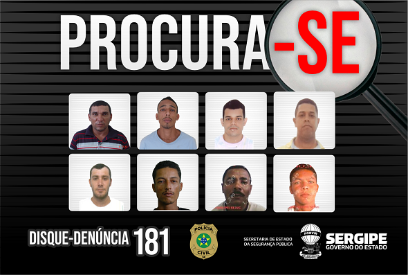 Polícia Civil divulga os nomes dos foragidos mais procurados de Sergipe