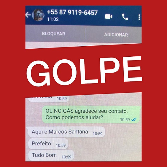 Golpistas usam perfil falso e tentam se passar pelo prefeito de São Cristóvão no Whatsapp