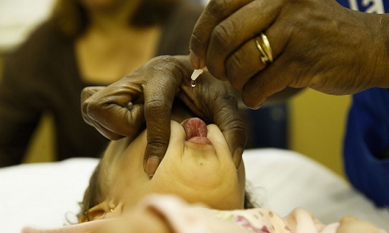 Apenas 34% das crianças foram imunizadas contra a poliomielite