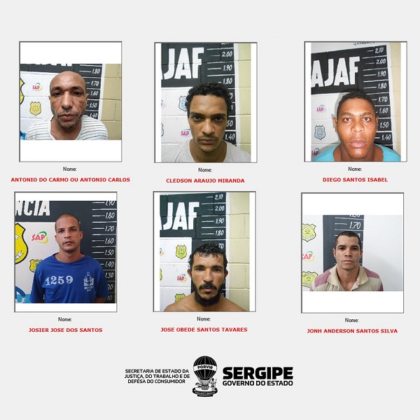 Seis internos quebram viga de cela e fogem do Presídio de São Cristóvão