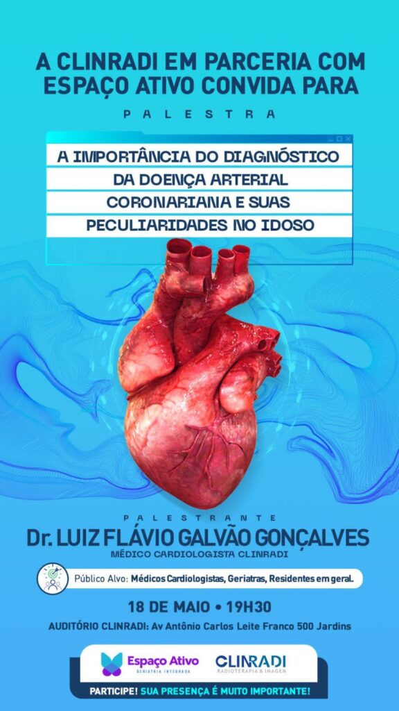Diagnóstico da doença arterial coronariana no idoso será tema de evento em Aracaju nesta quinta-feira