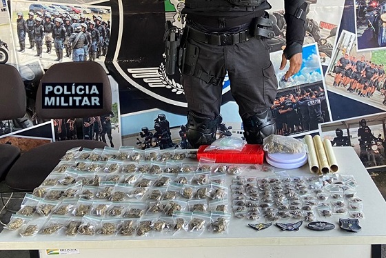 Polícia Militar apreende 1,6 kg de maconha pronta para a venda em São Cristóvão