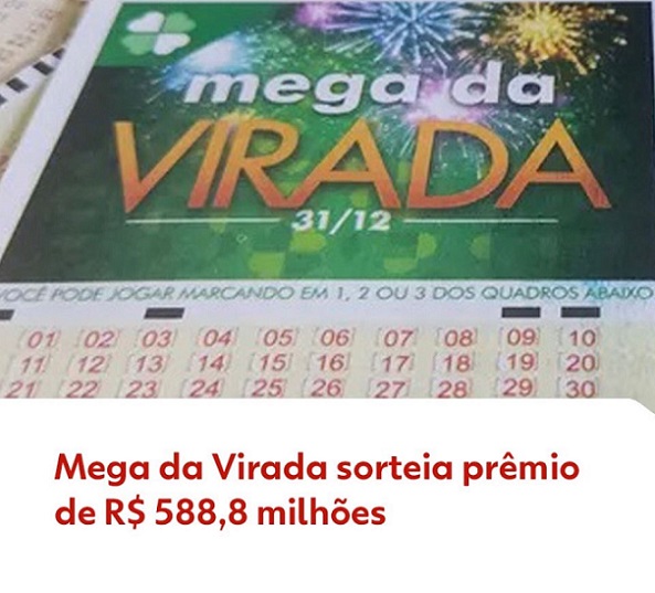Mega da Virada: veja as dezenas sorteadas; prêmio recorde vai a R$ 588 mi
