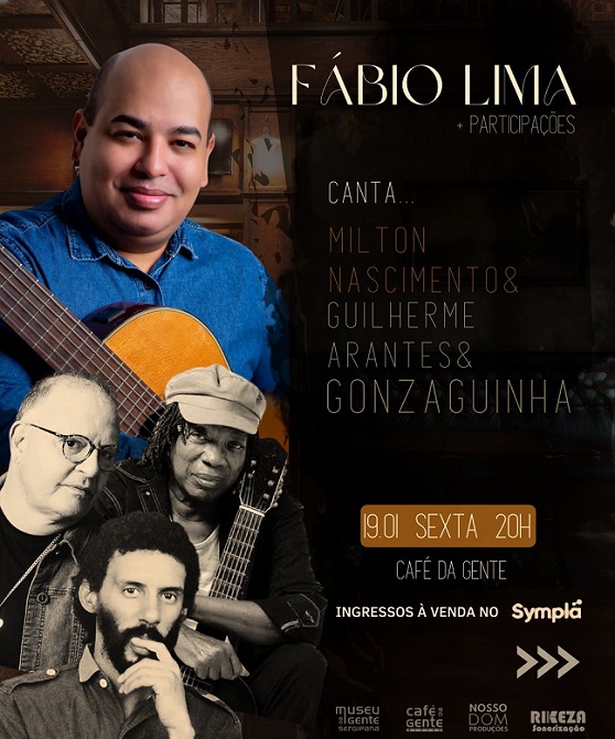 Show Especial “Fábio Lima Canta: Milton Nascimento, Guilherme Arantes e Gonzaguinha” no Café da Gente Sergipana