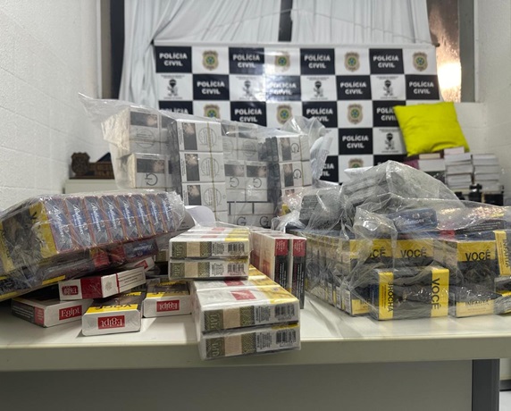 Polícia Civil flagra comerciante por receptação qualificada de cigarros