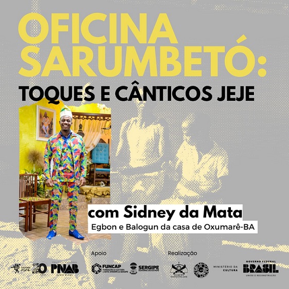 Terreiro promove oficina de toques percussivos com representante da Casa Oxumarê