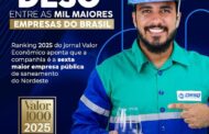 Deso se destaca no anuário Valor 1000 como a sexta maior empresa pública de saneamento do Nordeste
