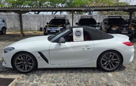 Veículo de luxo é apreendido pela Polícia Federal em Sergipe durante operação contra tráfico de drogas