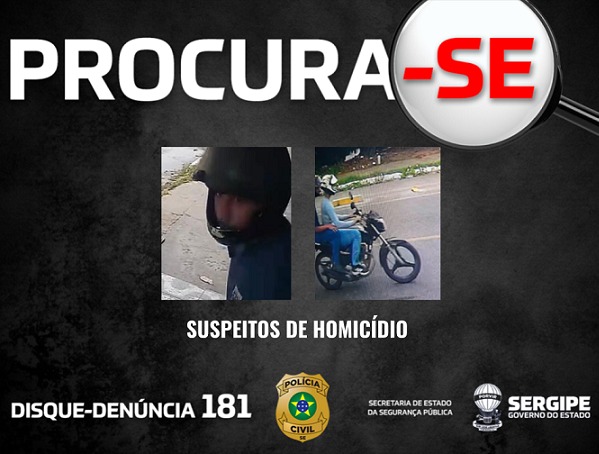 Polícia Civil divulga imagens de suspeitos de homicídio no bairro Coroa do Meio