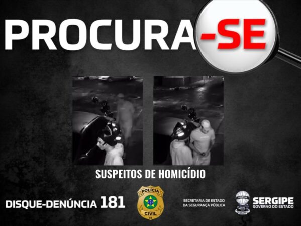 Polícia Civil divulga imagens de suspeitos de homicídio no bairro Santos Dumont